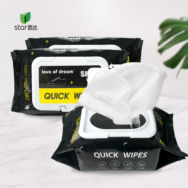 Quick Shoe Shine Cleaning Wipes